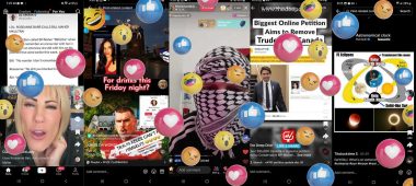 Social media screens